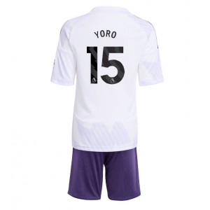 Fotbalové Dres Manchester United Leny Yoro #15 Dětské Venkovní Oblečení 2025-26 Krátký Rukáv (+ trenýrky)
